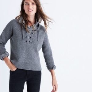 Madewell Pullover Lace-Up Sweater XS